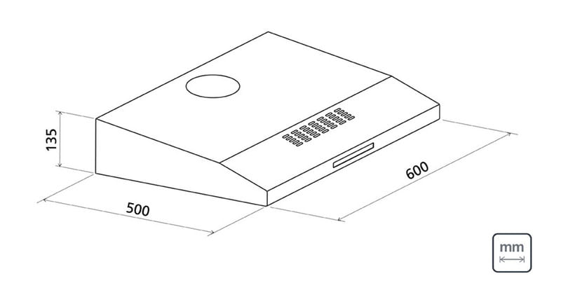 Encontraproduto.com.br - Depurador de Parede Standard Compact 60cm Inox