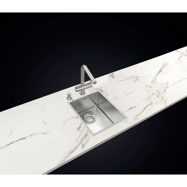 Encontraproduto.com.br - Cuba Tramontina Quadrum 34 em Aço Inox com Acabamento Scotch Brite 34 x 40 cm