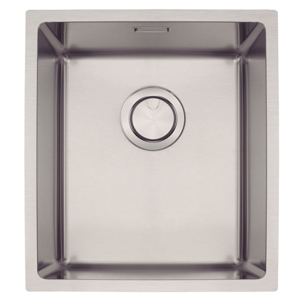 Encontraproduto.com.br - Cuba Tramontina Quadrum 34 em Aço Inox com Acabamento Scotch Brite 34 x 40 cm