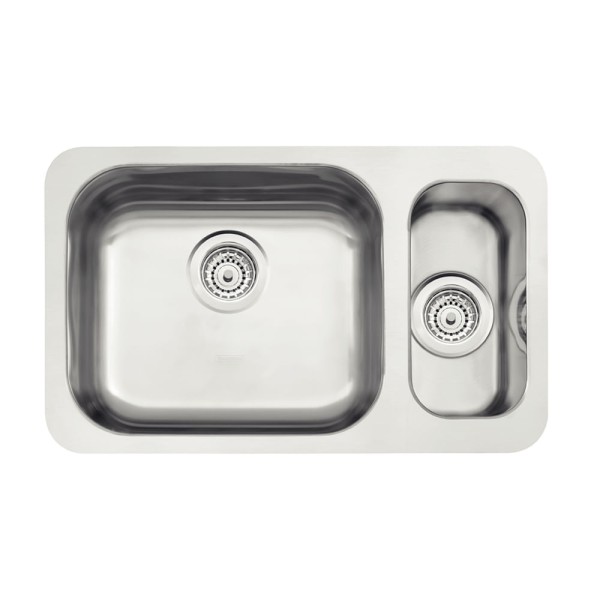 Encontraproduto.com.br - Cuba Tramontina Isis Plus 1.5C 40 BL em Aço Inox Acetinado 58 x 34 cm com Válvulas