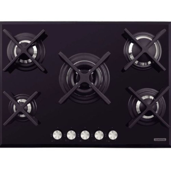 Cooktop a Gas Tramontina 90cm 5Q Penta Glass Flat Safestop Preto Bivolt 94731/104