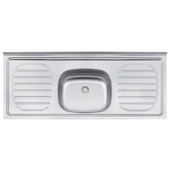 Encontraproduto.com.br - Pia de Apoio 120x52cm New Raggi 40 em Aço Inox Tramontina