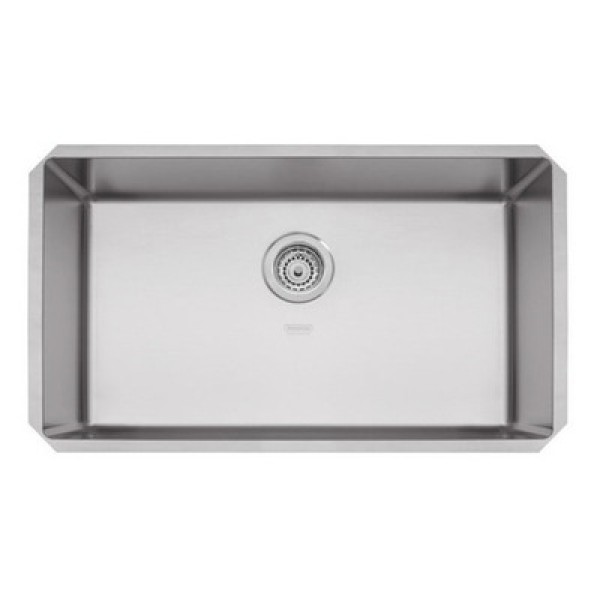 Encontraproduto.com.br - Cuba Quadrum 70 U Undermount Tramontina 70 x 40 x 20 cm em Aço Inox Scotch Brite com Válvula