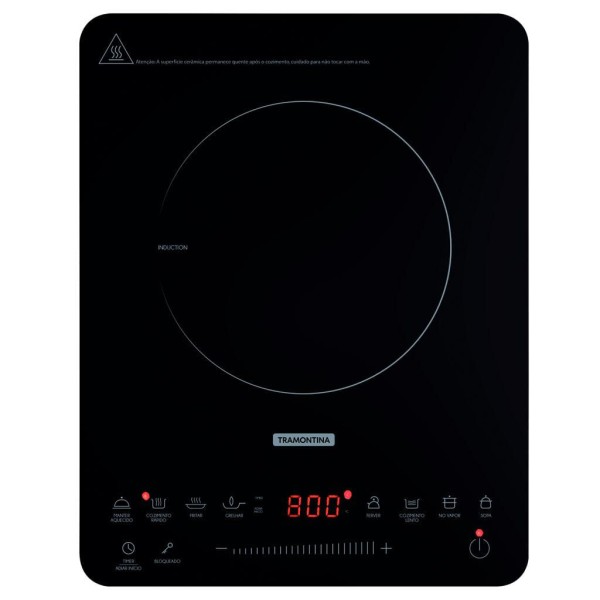 Encontraproduto.com.br - Cooktop Portátil por Indução Tramontina Slim Touch 127 V 94714131