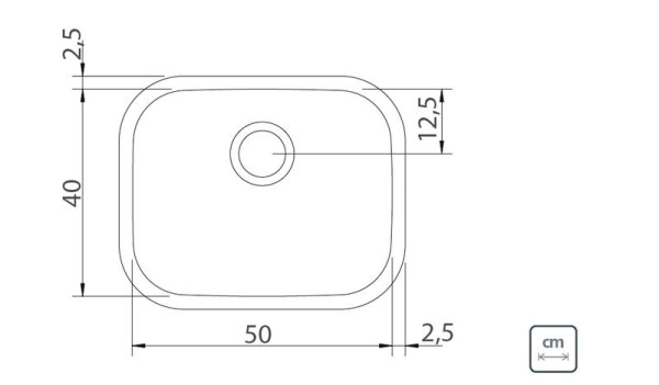 Encontraproduto.com.br - Cuba Retangular Aço Inox Maxi 50x40 Polida Tramontina
