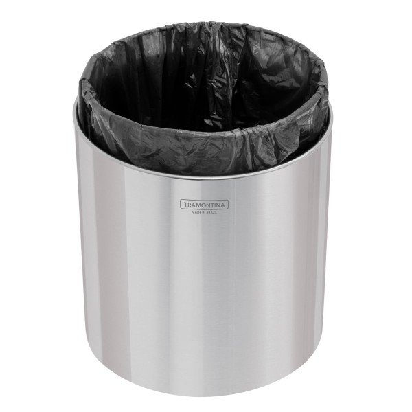 Encontraproduto.com.br - Lixeira Inox Tramontina Útil 5 Litros com Acabamento Scotch Brite OUTLET