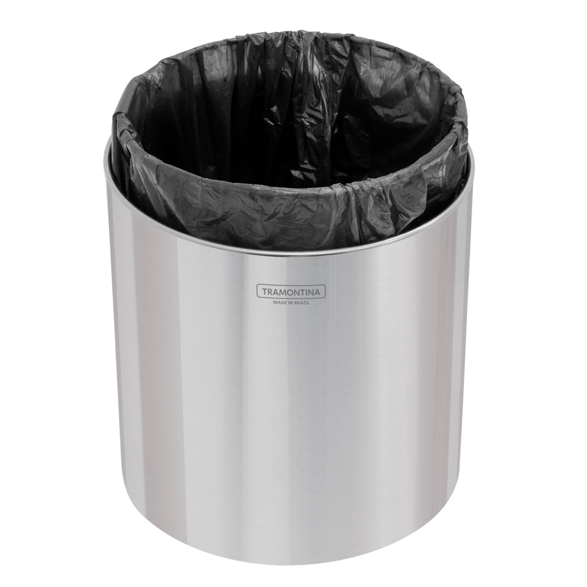 Encontraproduto.com.br - Lixeira Inox Tramontina Útil 5 Litros com Acabamento Scotch Brite OUTLET