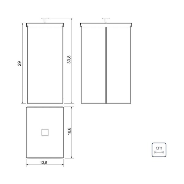Encontraproduto.com.br - Lixeira Tramontina Luz Slim em Aço Inox com Revestimento Black Matte 5,5 Litros