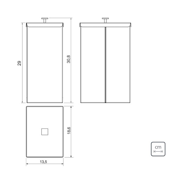 Encontraproduto.com.br - Lixeira Luz Slim em Aço Inox de 5.5 Litros Ref.94540071 Gold Tramontina