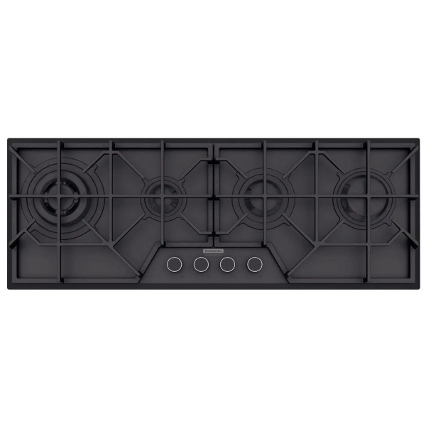 Encontraproduto.com.br - Cooktop a Gás Tramontina Slim Glass 4Q 100cm Preto Fosco Bivolt 94732/114