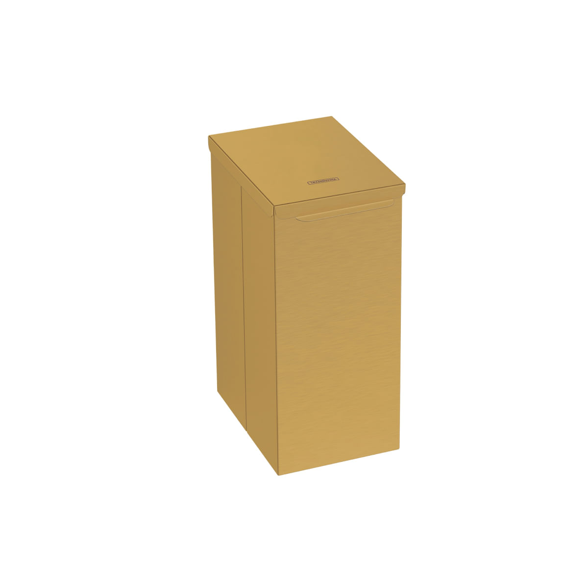 Lixeira Tramontina Luz Slim Swivel em Aço Inox Gold Matte 5,5 Litros Outlet