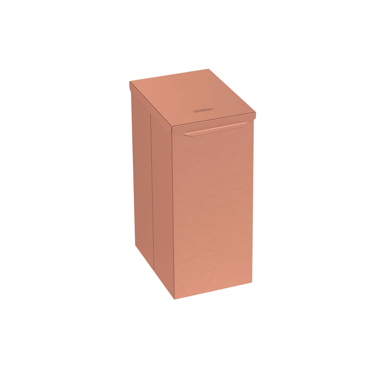 Lixeira Tramontina Luz Slim Swivel em Aço Inox Rose Matte 5,5 Litros Outlet