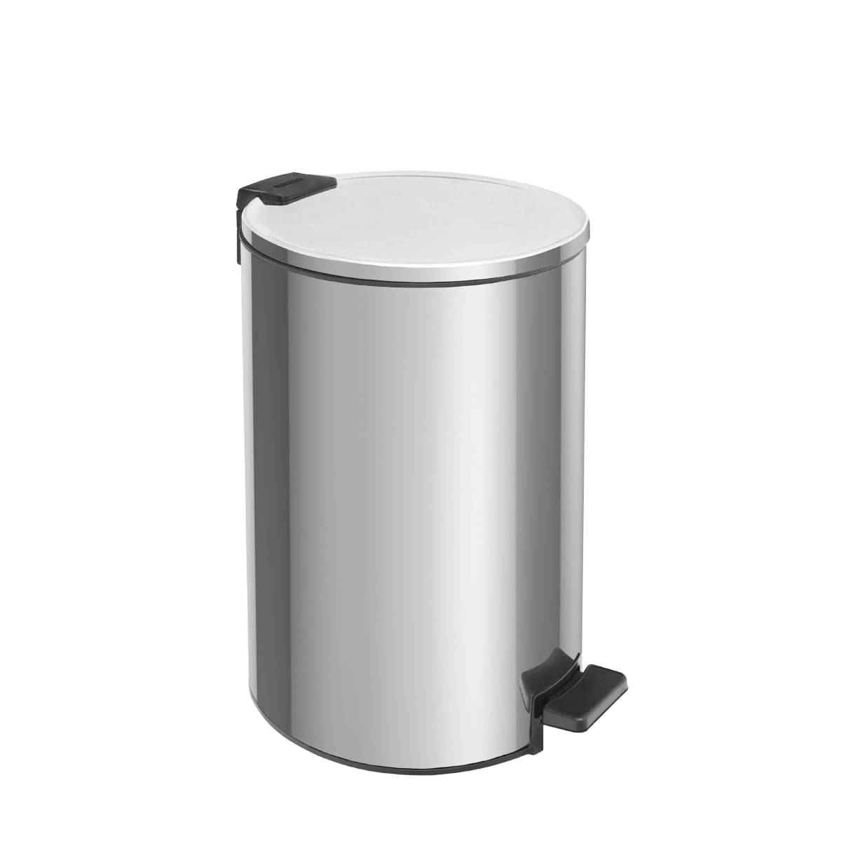 Encontraproduto.com.br - Lixeira com Pedal Tramontina Loop Aço Inox Polido 20 Litros