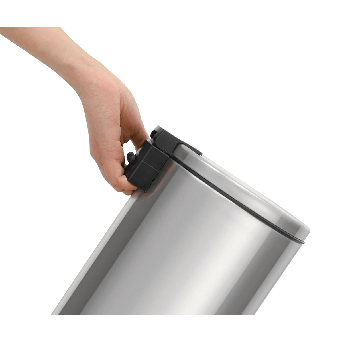 Encontraproduto.com.br - Lixeira com Pedal Tramontina Loop Aço Inox Polido 20 Litros