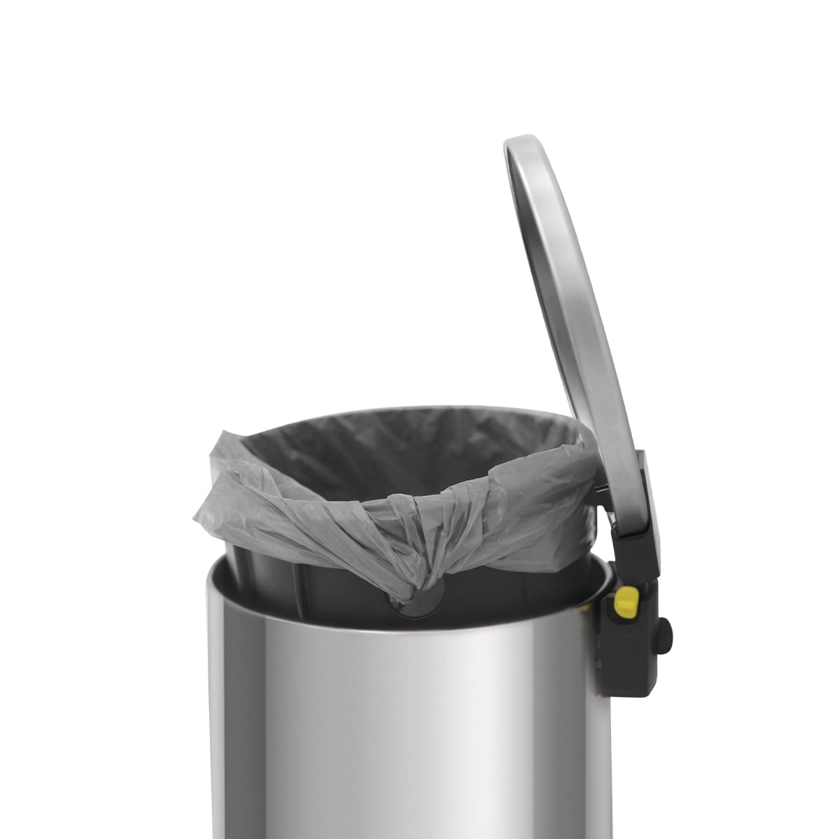Encontraproduto.com.br - Lixeira com Pedal Tramontina Loop Aço Inox Polido 20 Litros