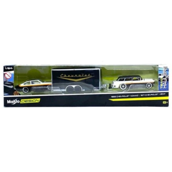 Encontraproduto.com.br - Miniatura Carro Chevrolet Nomad E Trailer Com Chevrolet Vega 1/64 Maisto 11404