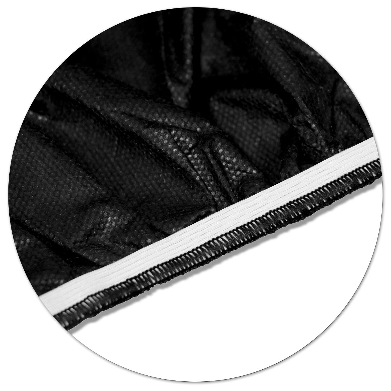Capa Protetora para Cobrir Moto Proteção Permeável Raios UV com Elástico Universal Preta