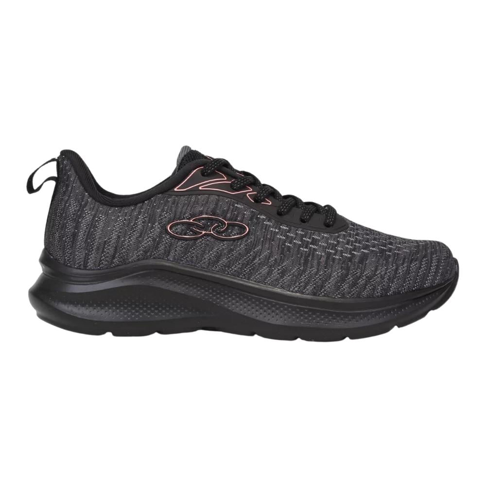 Tênis Olympikus Nyx Caminhada Preto e Cinza - Feminino