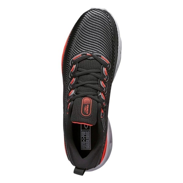 Encontraproduto.com.br - Tenis Olympikus Perfect Unissex Preto Petala Laranja 3-170p