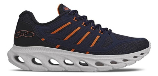 Tênis Esportivo Olympikus Cyber 4 Branco e Laranja Masculino