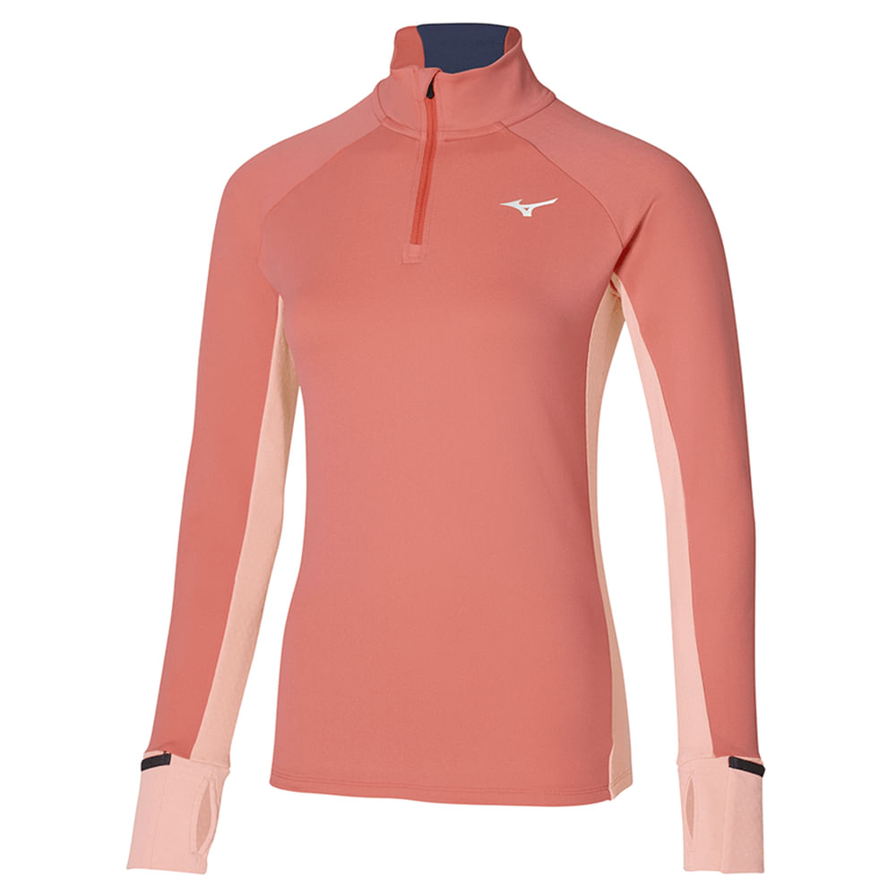 Encontraproduto.com.br - Camiseta Manga Longa de Corrida Feminina Mizuno Warmalite HZ