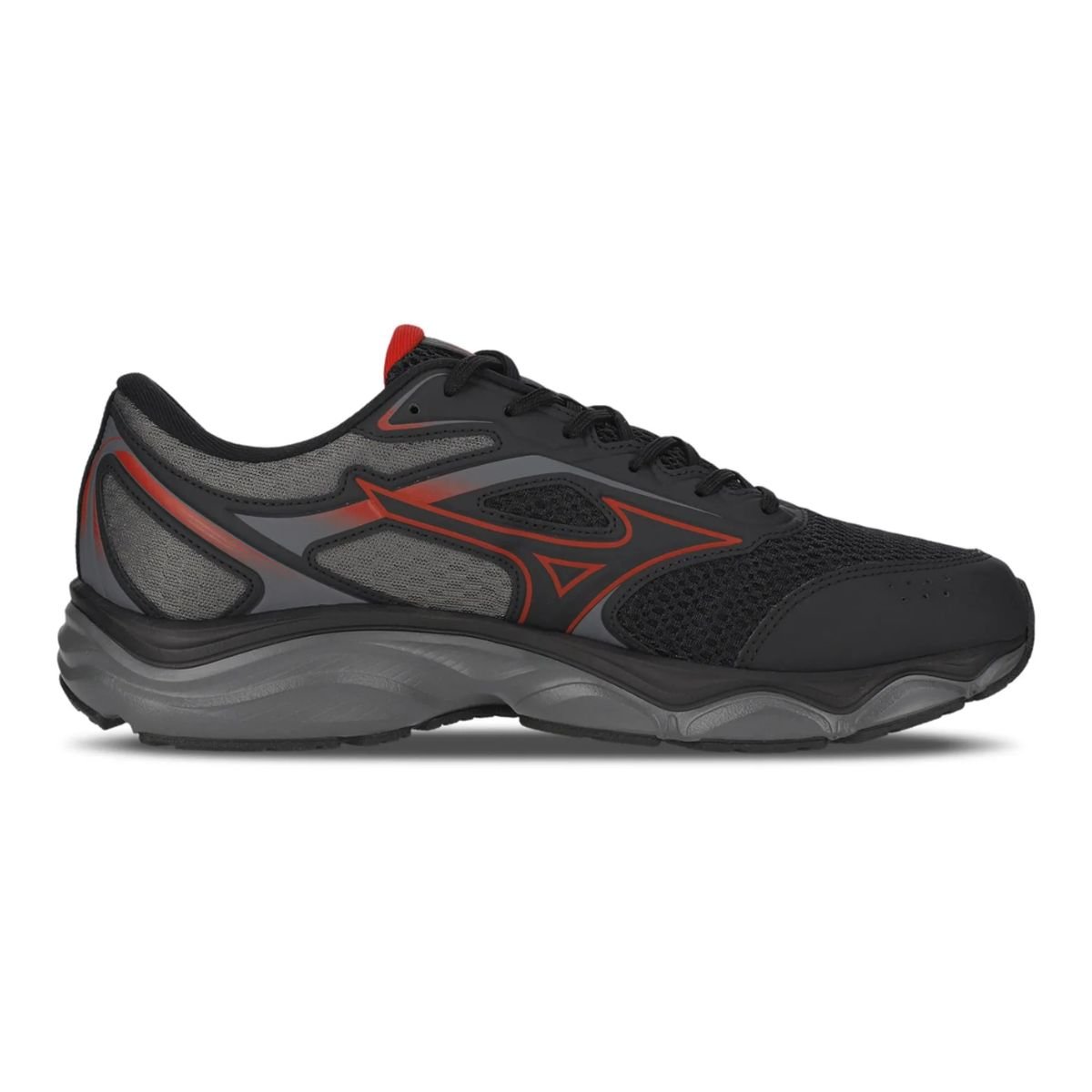 Tênis De Corrida Masculino N° 41 Mizuno Hawk 5 Preto Vemelho (MP)