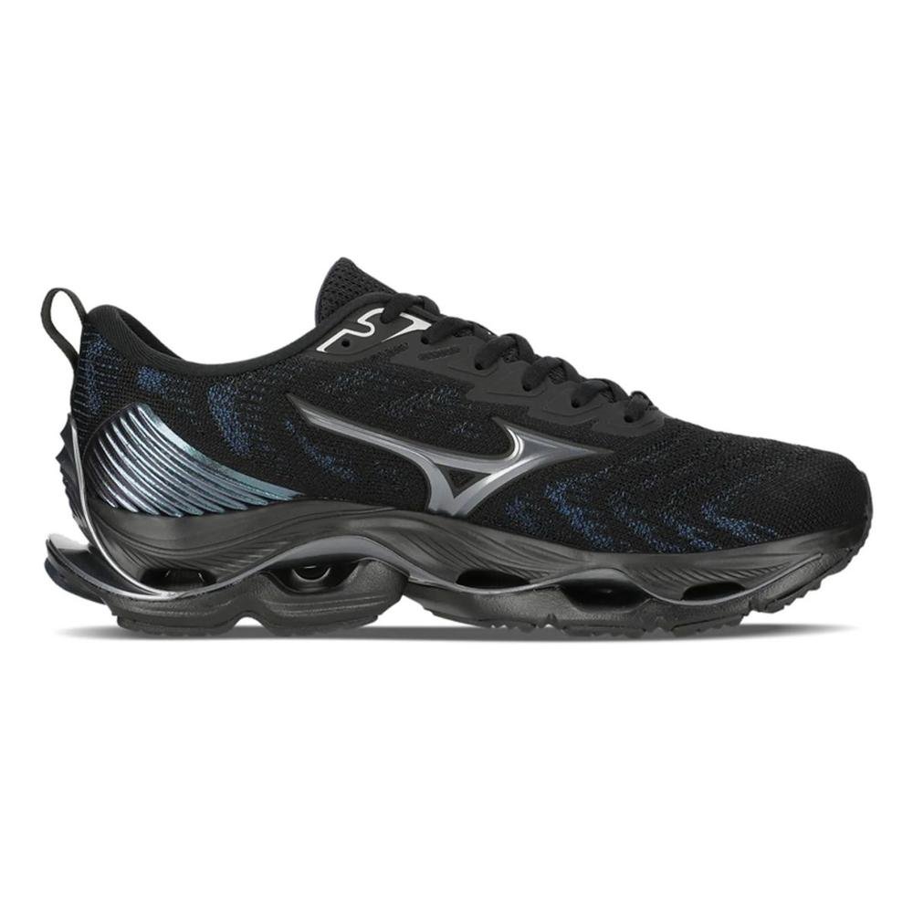 Encontraproduto.com.br - Tênis Mizuno Wave Stratos 2 - Masculino - Preto-Preto
