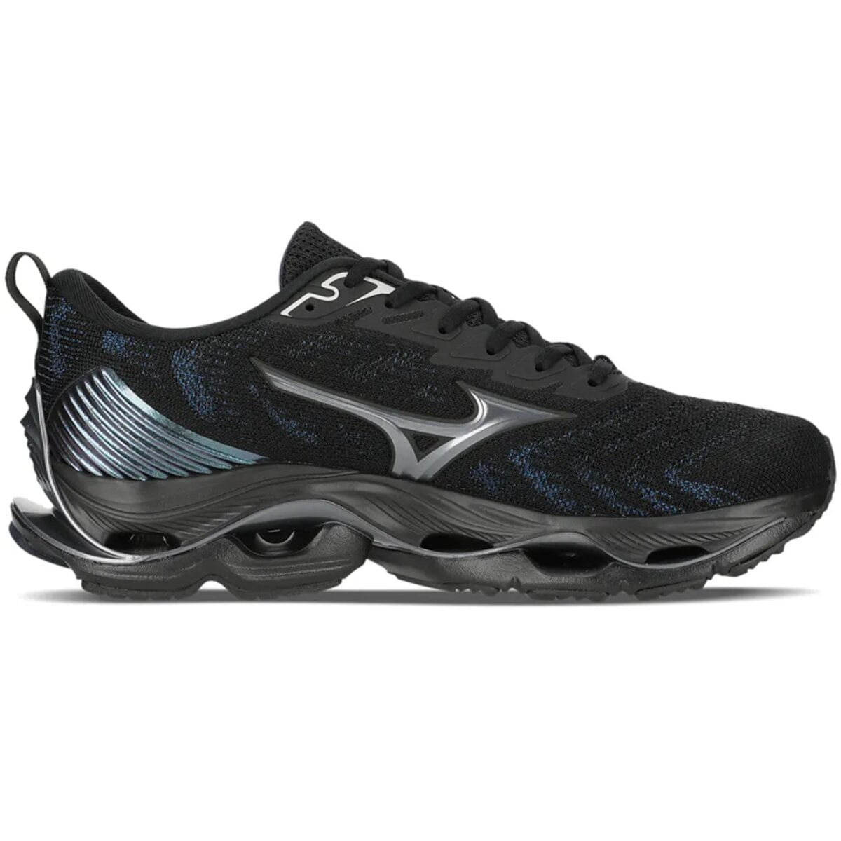 Encontraproduto.com.br - Tênis Mizuno Wave Stratos 2 - Masculino - Preto-Preto