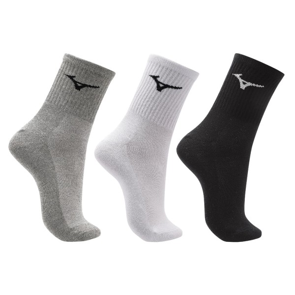 Encontraproduto.com.br - Meia Cano Médio Mizuno Basic - Pacote Com 3 Pares