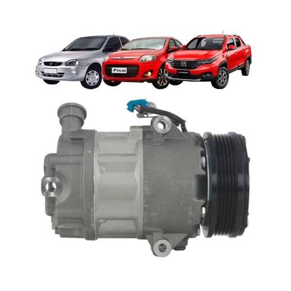 Encontraproduto.com.br - Compressor Mahle Chevrolet Fiat Corsa/Meriva/Doblo/Idea/Palio/Siena/Strada