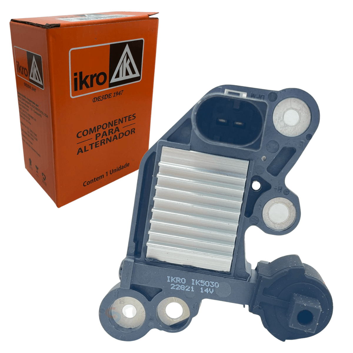 Encontraproduto.com.br - REGULADOR VOLTAGEM ALTERNADOR 14VVWGOL G5 VOYG5 SAVG5 POLO FOX06 - IKR5030