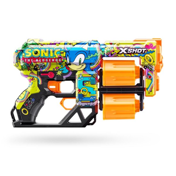 Encontraproduto.com.br - Lançador X-shot Skin Dread Sonic Com 12 Dardos - Hyper Spike
