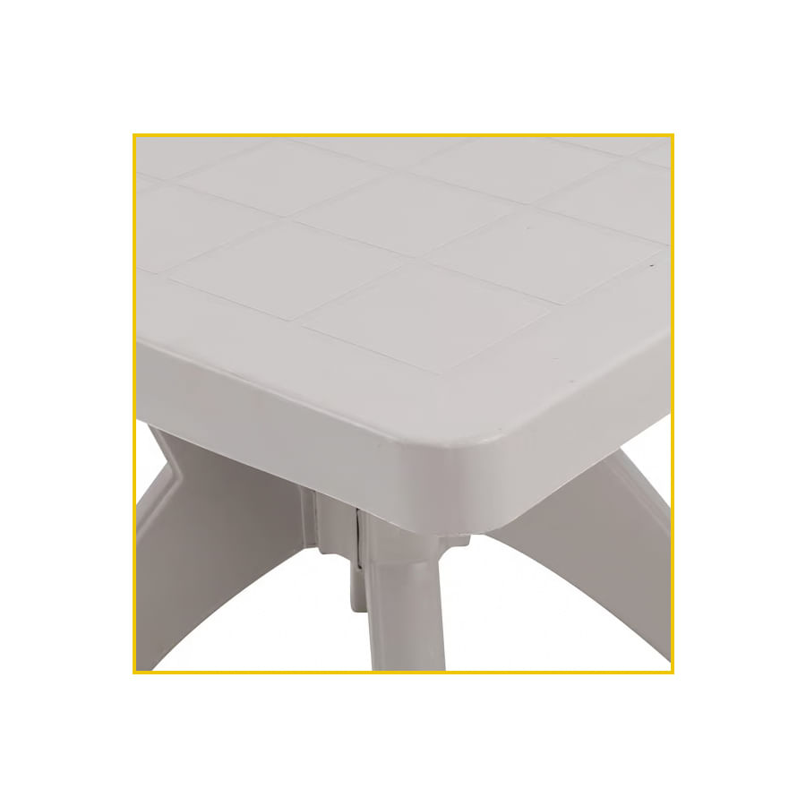 Encontraproduto.com.br - Mesa Quadrada Nature Natural - Forte Plástico