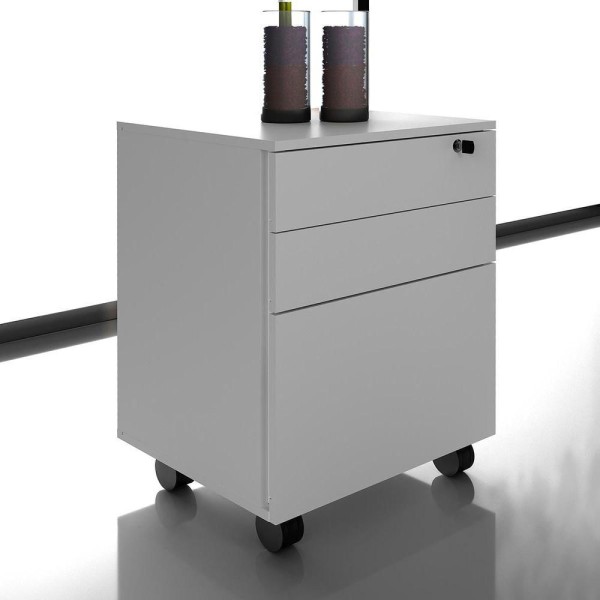 Encontraproduto.com.br - Conjunto Escritório Com Mesa E Gaveteiro Volante Branco