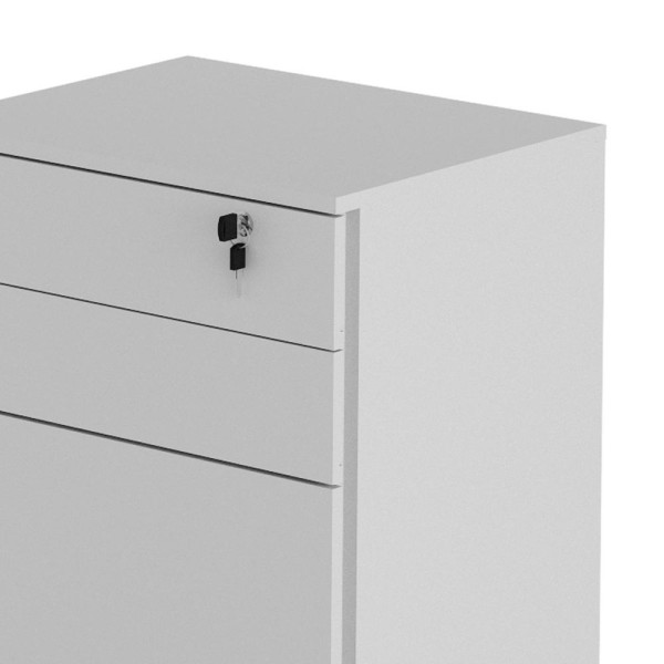 Encontraproduto.com.br - Conjunto Escritório Com Mesa E Gaveteiro Volante Branco