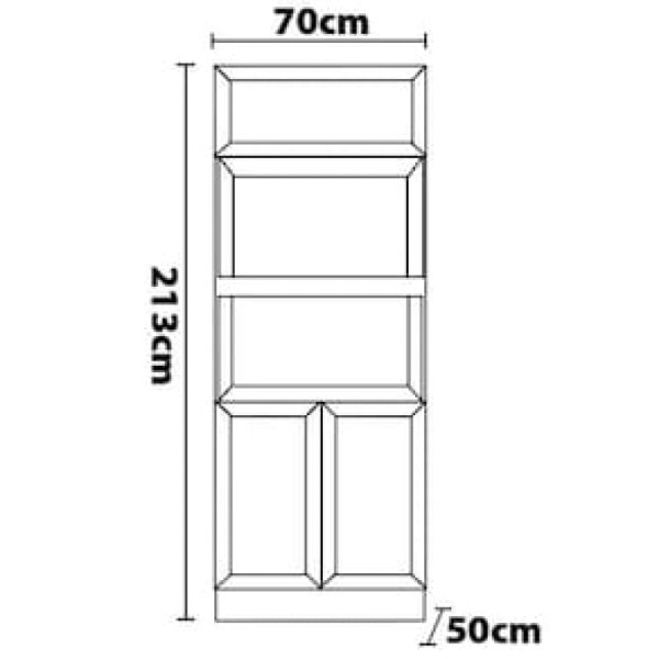 Encontraproduto.com.br - Paneleiro Torre Quente Poliman Unna com Nicho para Forno e Micro-ondas, 3 Portas e 1 Prateleira - Nogueira/Branco
