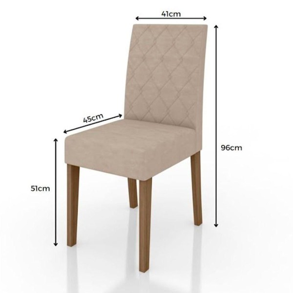 Encontraproduto.com.br - Conjunto Sala De Jantar Mesa E 4 Cadeiras Jade Poliman Carvalho Com Grafite