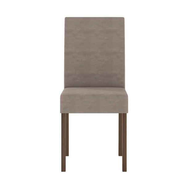Encontraproduto.com.br - Conjunto Sala De Jantar Retangular Mesa Amalia 136cm E 04 Cadeiras Josi Poliman Carvalho Com Grafite