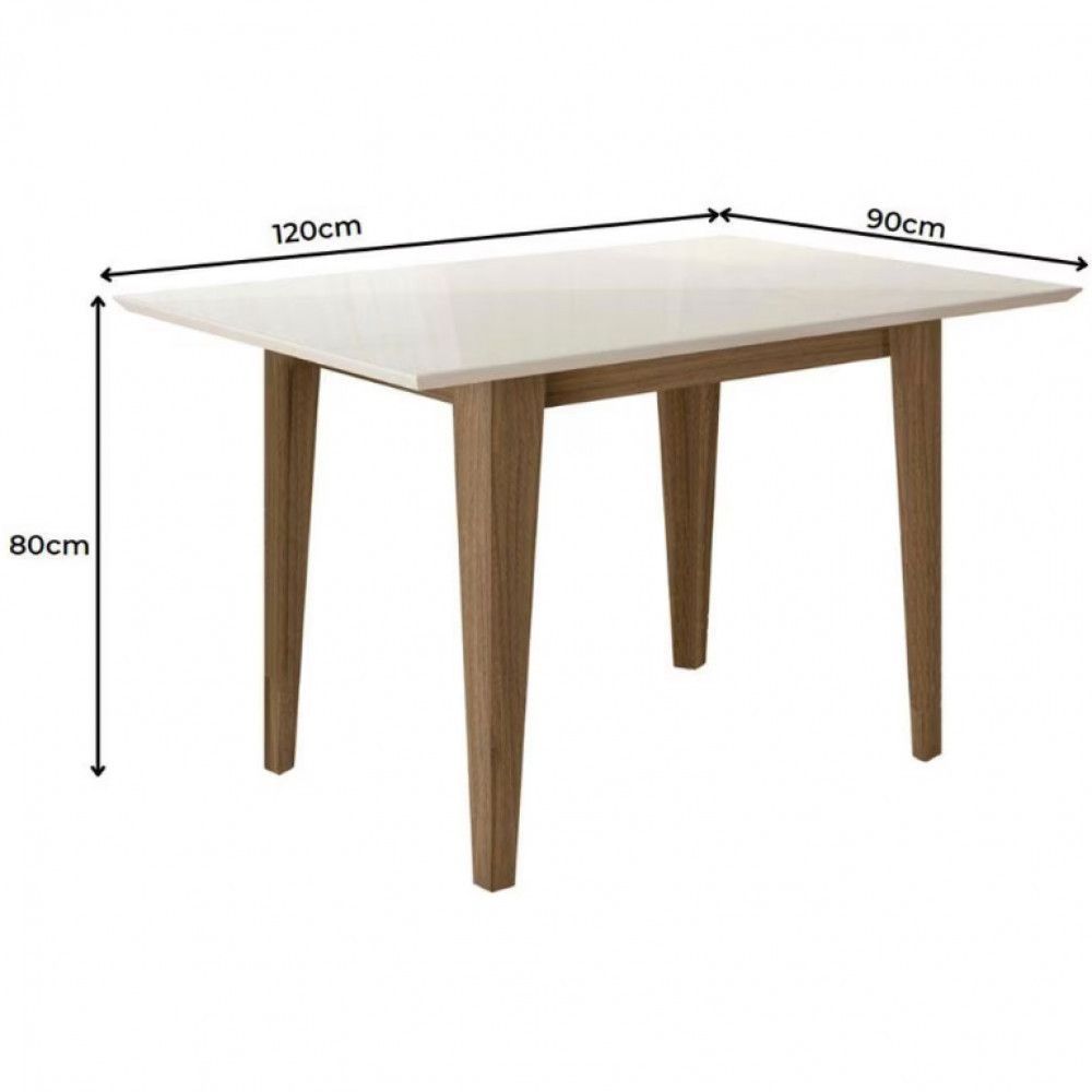Encontraproduto.com.br - Mesa de Jantar Poliman Kate com Tampo de Vidro e MDP e 4 Cadeiras Revestidas em Tecido Suede