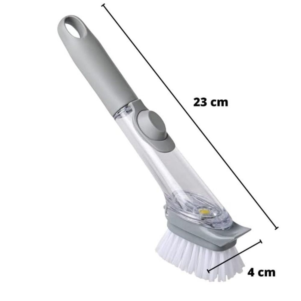 Encontraproduto.com.br - Escova Com Dispenser Multiuso Limpeza Louça Porta Detergente