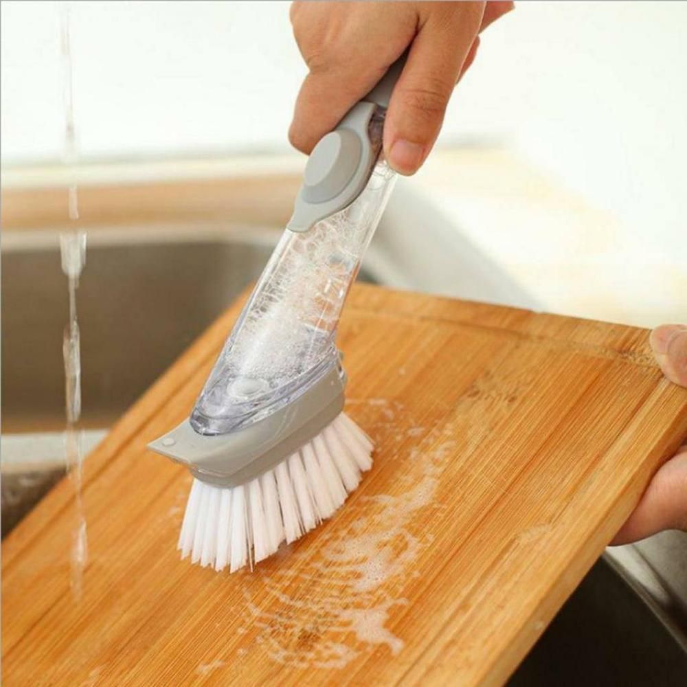 Encontraproduto.com.br - Escova Com Dispenser Multiuso Limpeza Louça Porta Detergente