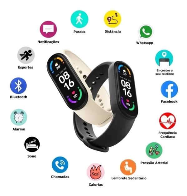 Encontraproduto.com.br - Smartwatch Relógio Inteligente Smartband M6