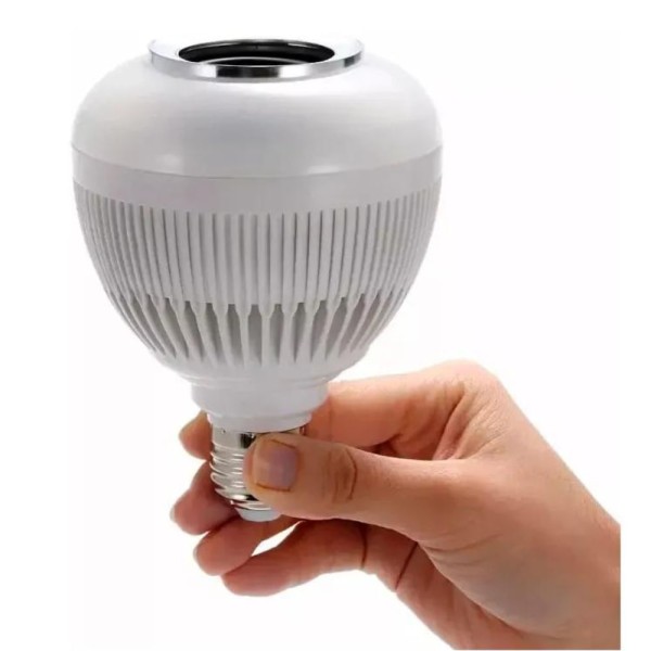 Encontraproduto.com.br - Lâmpada Musical Caixa Som 12w Bt Luz Led Rgb C/ Controle