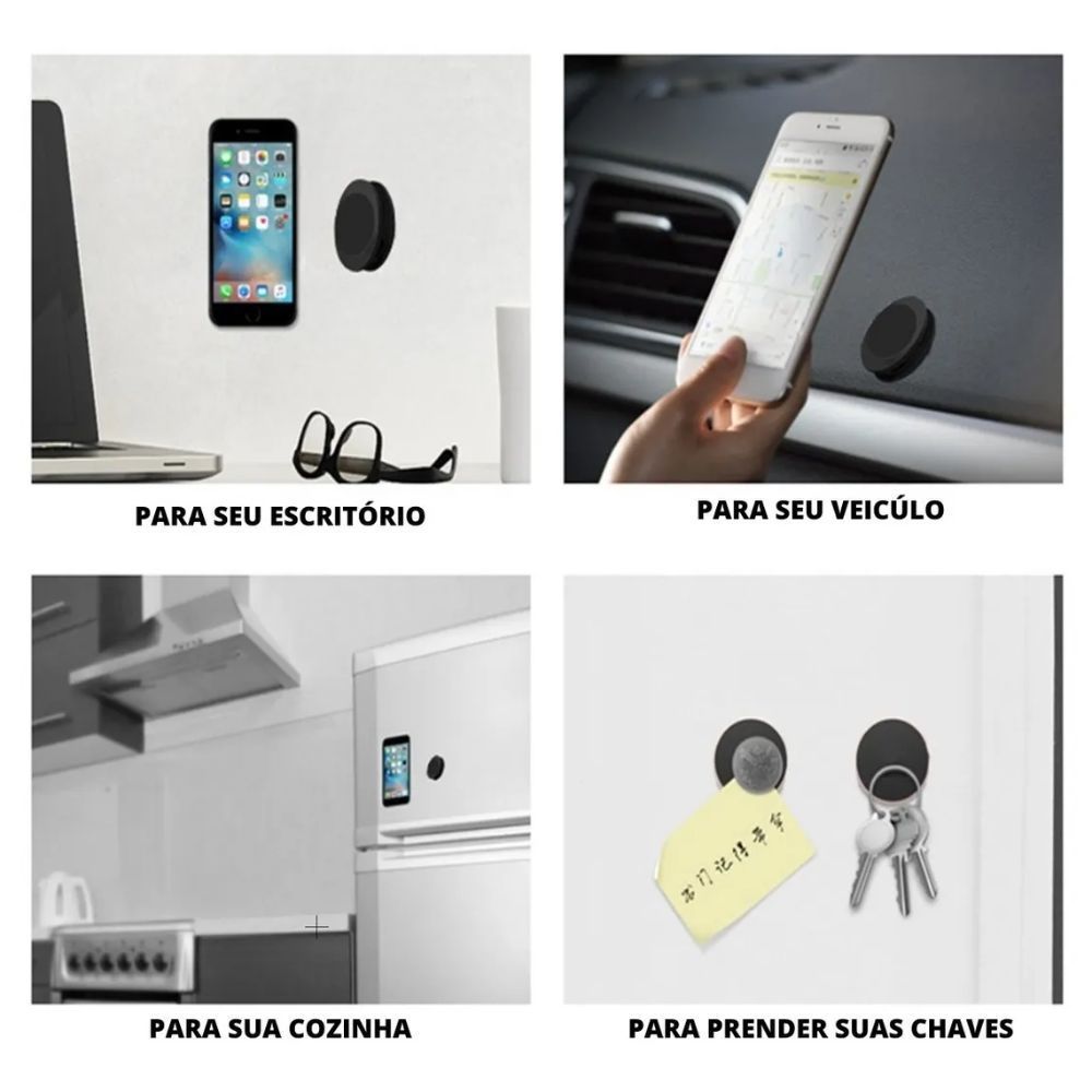 Encontraproduto.com.br - Suporte Celular Magnético Carro Com Imã Neodimio Universal
