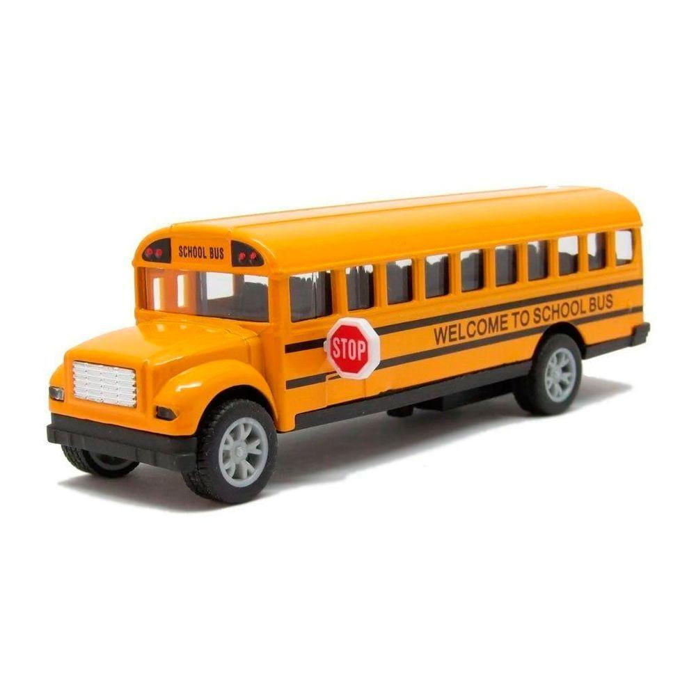 Miniatura ônibus Escolar Americano Amarelo A Fricção