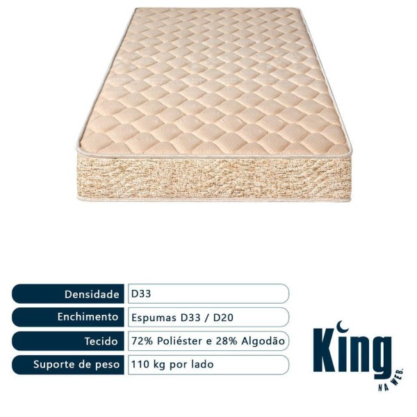 Encontraproduto.com.br - Colchão Solteiro Sankonfort Toulon D33 14 Espuma D33