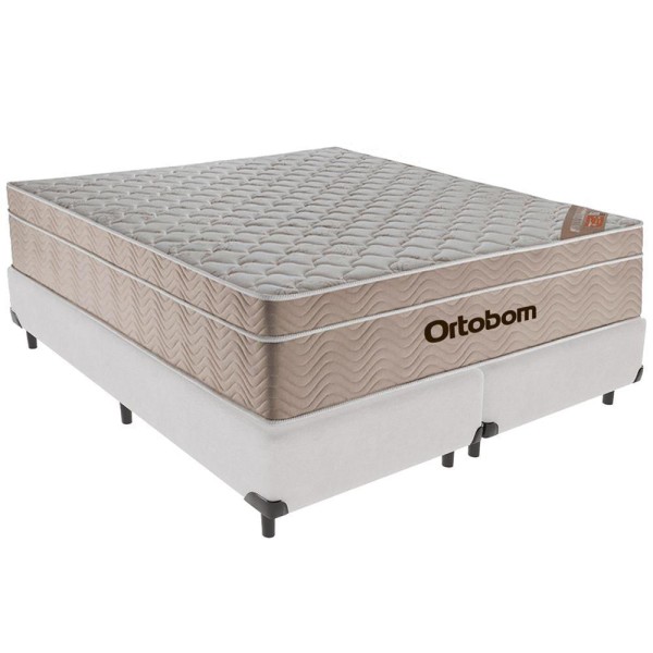 Cama Box Branco E Colchão Airtech Springpocket Molas Ensacadas Queen Ortobom