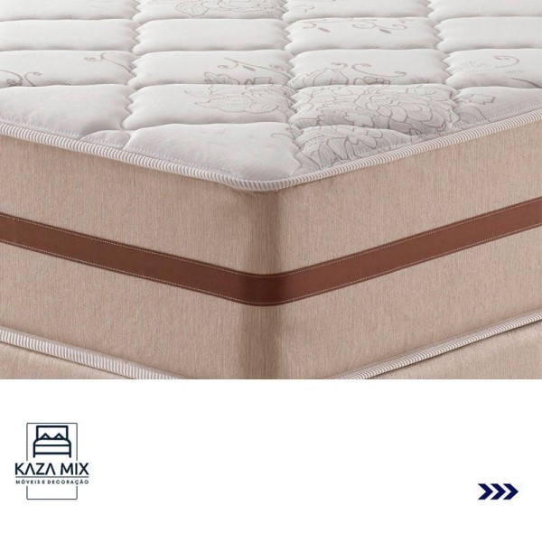 Encontraproduto.com.br - Cama Box Preto E Colchão Classic 26 Cm Molas Ensacadas Casal Anjos