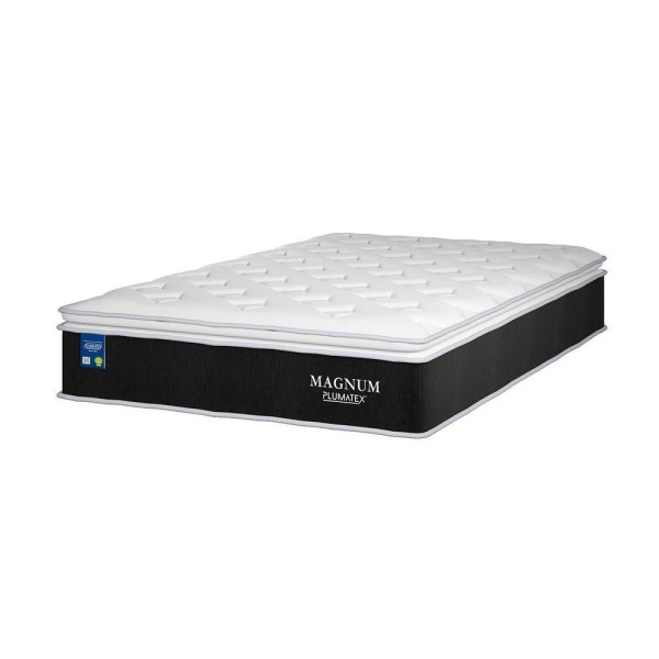 Encontraproduto.com.br - Cama Box Baú Marrom E Colchão Magnum Molas Ensacadas Queen Plumatex