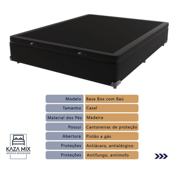Encontraproduto.com.br - Cama Box Casal Baú Colchão Magnum Plumatex Chronos 180g D26